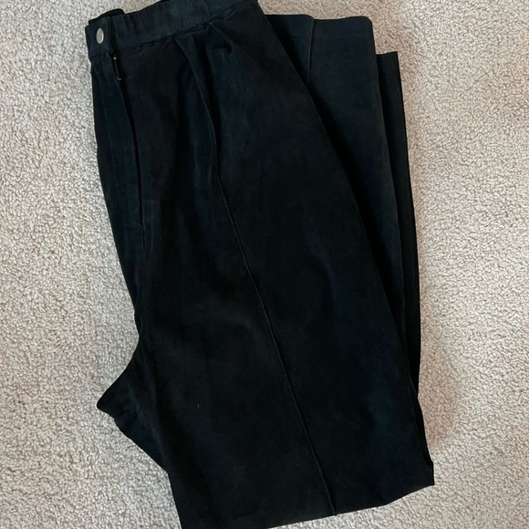 pia Rucci Vintage Women’s Black Genuine Leather Pants Size Medium - Picture 1 of 5